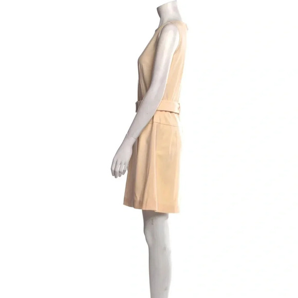 Dolce & Gabbana Virgin Wool Cream Mini Dress with belt Women Size 6 Medium IT 42 - Picture 3 of 11
